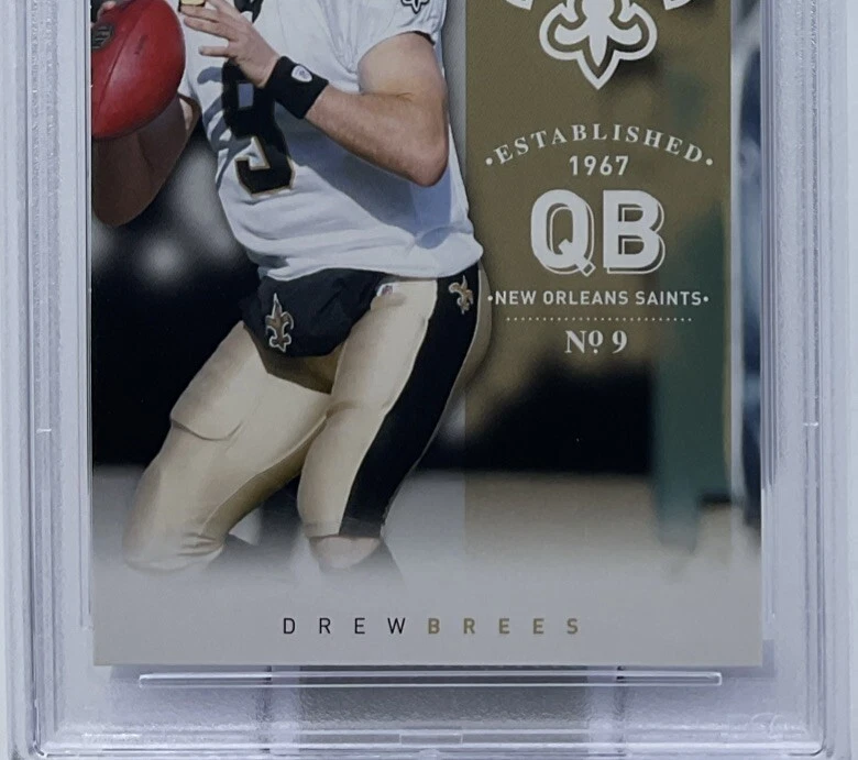 Drew Brees PSA 9 -2012 Panini Playoff Prestige -Saints, Purdue, Chargers, Canton - Image 3 of 4
