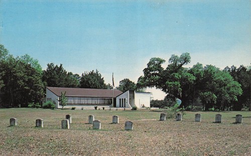 Darien Georgia Cemetery Church Funeral Home Altamaha River Vtg Postcard