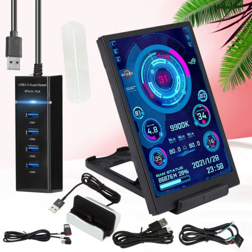 TYPE-C 5 Inch IPS Secondary Screen Computer CPU GPU RAM HDD Monitor USB Display