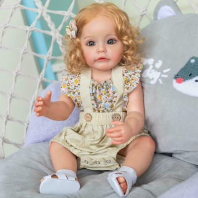 22inch Reborn Baby Doll Girl Toddler Full Body Vinyl Newborn Puppe XMAS GIFT