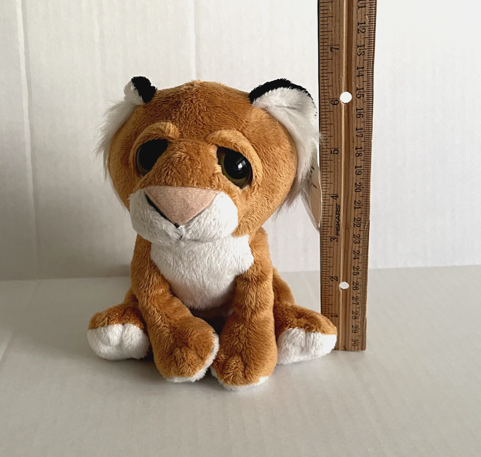 The Petting Zoo Tiger Bright Eyes Plush 8 inch Big Brown Eyes Stuffed