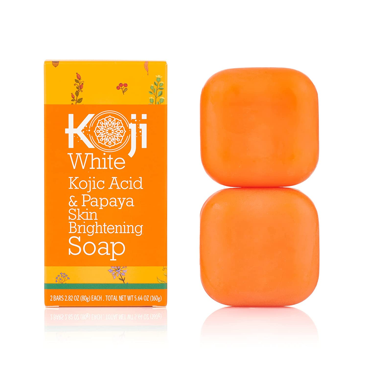 Koji White Kojic Acid & Papaya Skin Brightening Soap, Dark Spots for Face &  Body