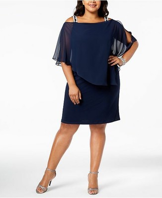 msk navy blue dress