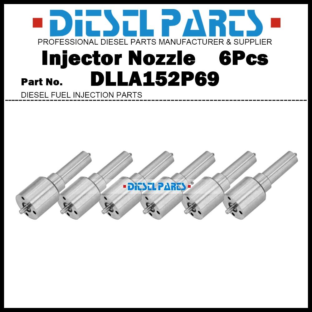 6x Diesel Fuel Injector Nozzle Tips DLLA152P69 for KOMATSU SA6D108