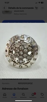 BAGUE TANK ANCIENNE 1930 ART DECO en ARGENT SAPHIRS BLANCS. EUR 69,00 - FR