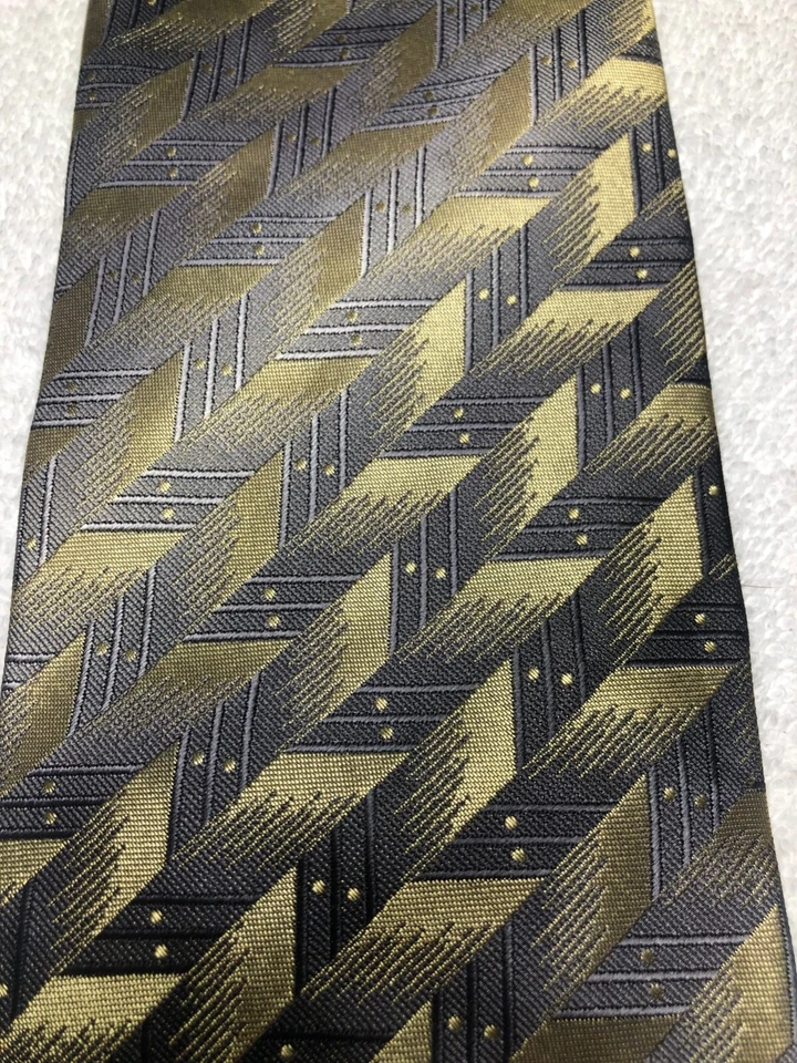 ROBERTO VILLINI CORBATA HOMBRE GRIS Y DORADO 4 X 59 Foto 3 de 4