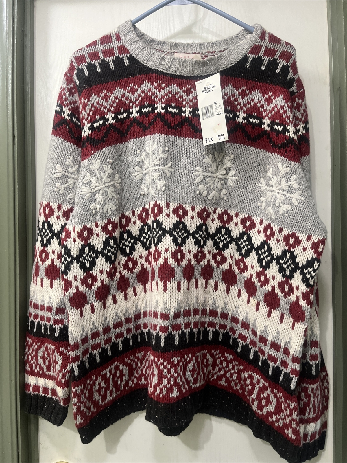 vintage Kmart Basic Edition Christmas Sweater Sz 1X | eBay