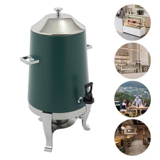 Beverage Dispenser for Coffee Tea Hot Water with Stand & Fuel Holder Green New!