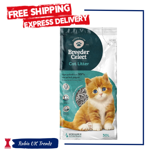 Breeder Celect Cat Litter Pellets 99 Recycled Paper Highly Absorbent