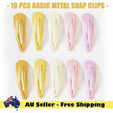 10pcs Girls Baby Kids Hair Clips Snap Slides Close Hairpin 5cm basic solid color