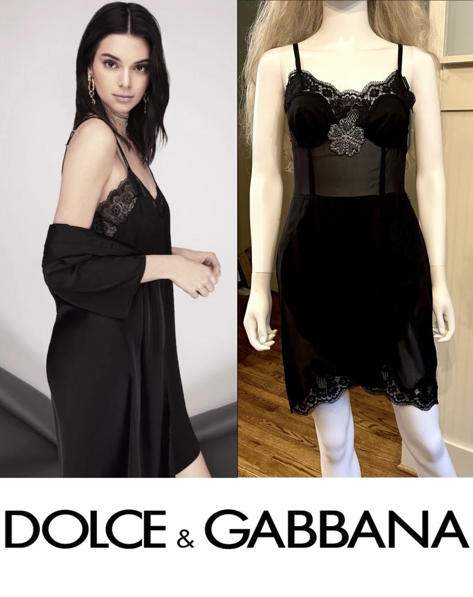 3k Dolce & Gabbana 2017 2024 Pink Black Lace 2 Dress Set taylor 40