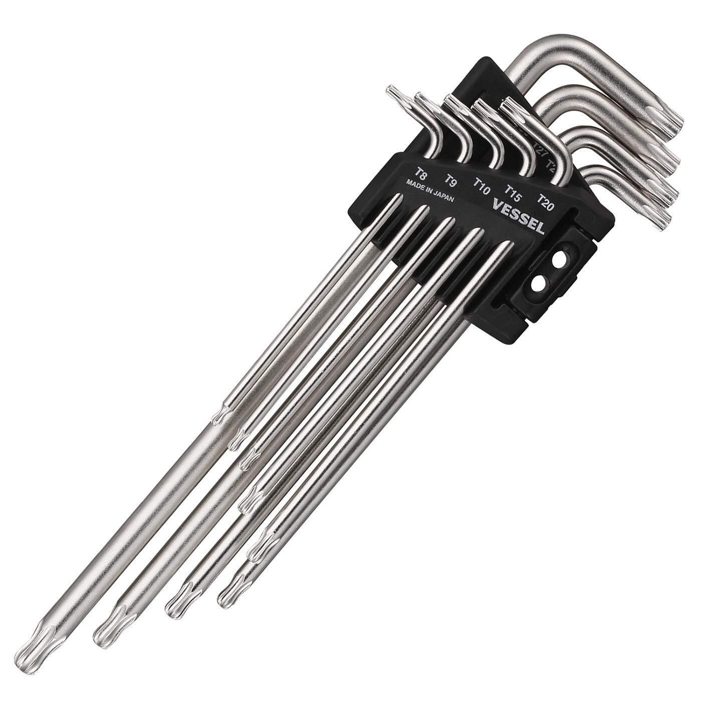 VESSEL 9-Piece Ball End Torx L-Type Wrench Set 8509BTX