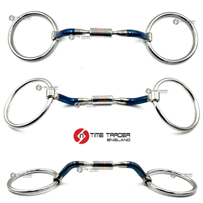 Port Blau Süßeisen Lose Ring Trense Bit Kupfer Roller Pferd Bit alle Größen