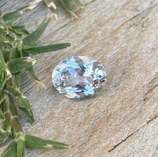 EGL 10.20 Ct Natural Flawless White Sapphire Oval Cut Certified Loose Gemstone