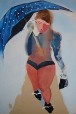 Umbrella: oil painting on canvas panel (24" x 36")