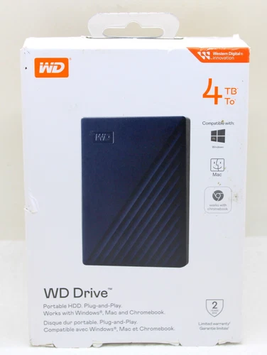 New/Sealed Western Digital 4TB External Hard Disk Drive (WDBCTC0040BBL-WEWM)