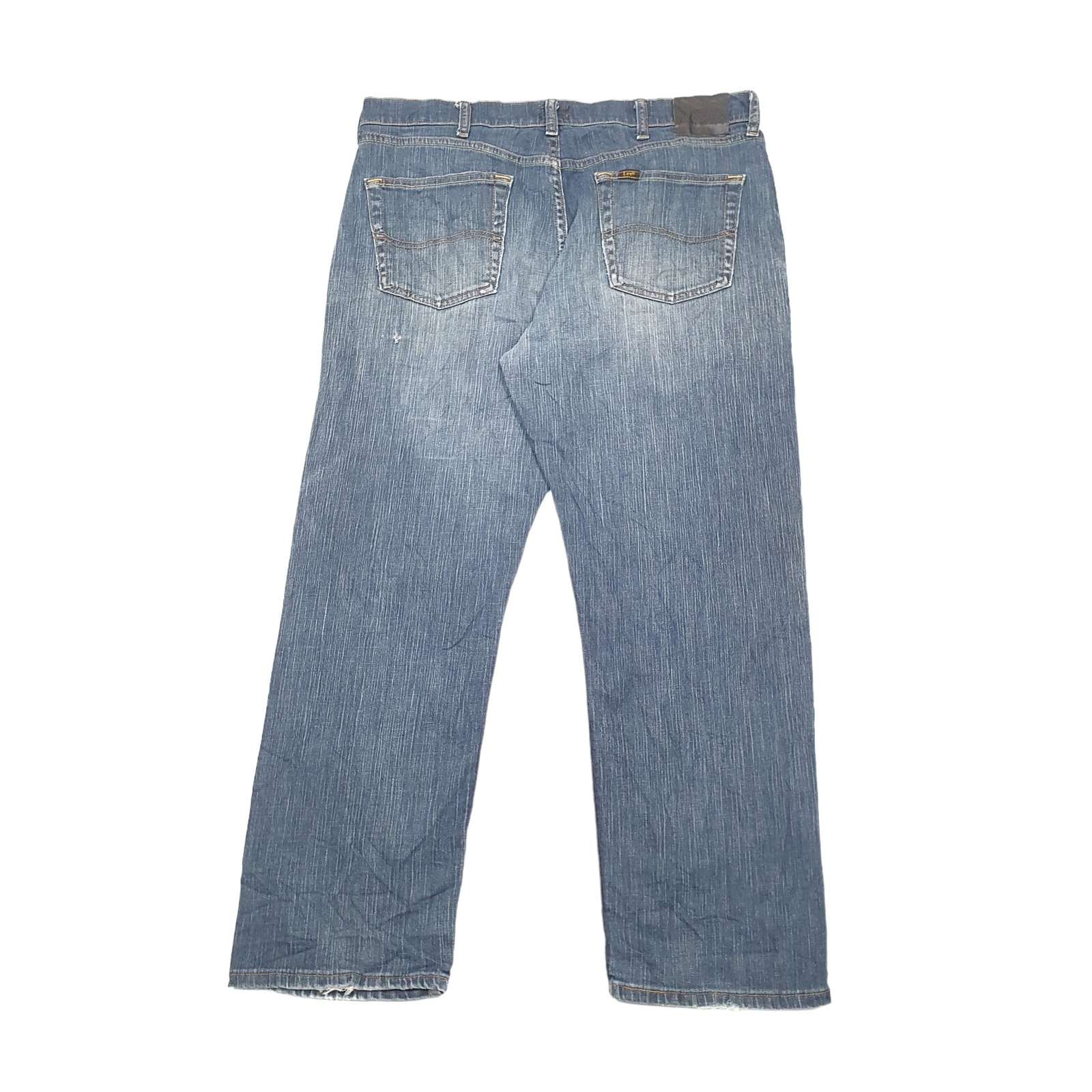 Mens LEE Regular Regular Fit Blue Denim Jeans Trousers W36 L29 image 3
