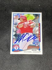 Michael Choice 2014 Topps Update #US241 Texas Rangers Autographed Signed RC Card