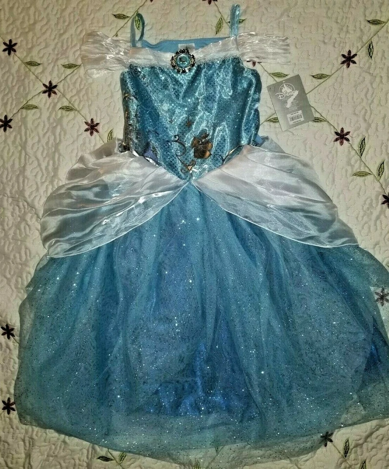 Authentic Disney Store Blue Cinderella Princess Dress Gown Costume NWT 9/10 - Image 2 of 4