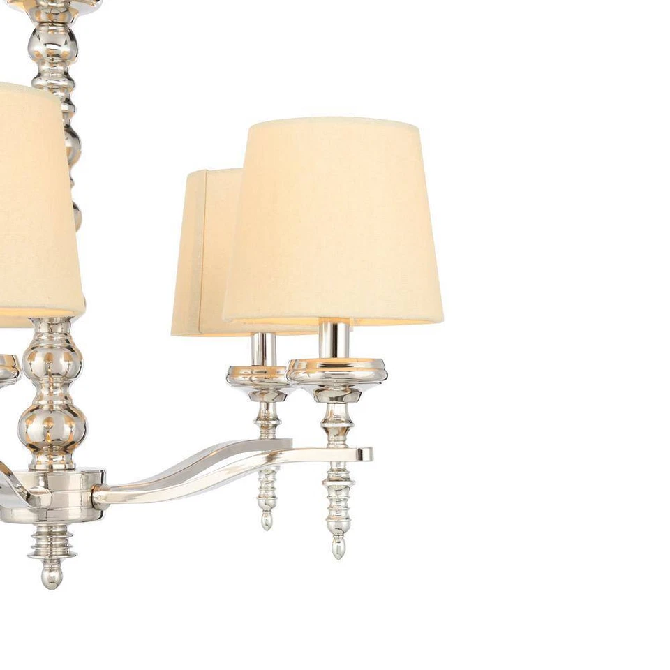 World Imports Jana Collection полированная никелевая люстра подвесной светильник - Изображение 4 из 4