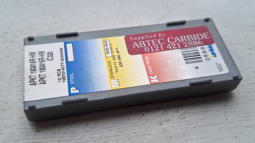 3 Iscar carbide inserts APKT 160416R-HM IC328 ( APKT160416 R HELIMILL stainless - Picture 2 of 2