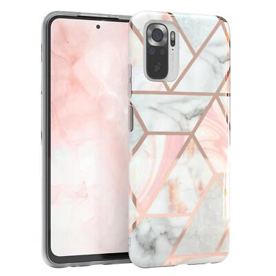 Für Xiaomi Redmi Note 10 / 10S IMD Schutzhülle TPU Handy Hülle Case Rose Gold