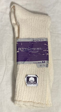 Vntg - Royal Comfort Men's Cotton Dress Socks White- 1 pair USA