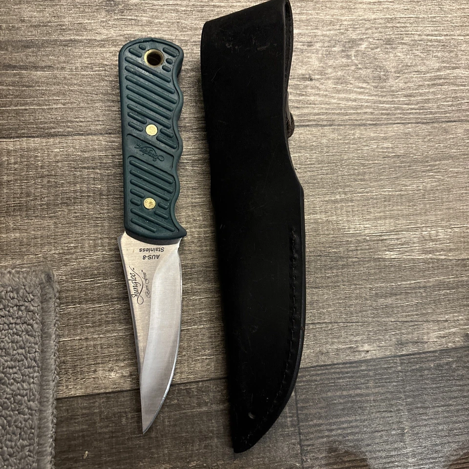 Cuchillo Junglee Born Free raro - Hoja fija de 9" - Hoja de 4,25" - con funda Foto 2 de 4