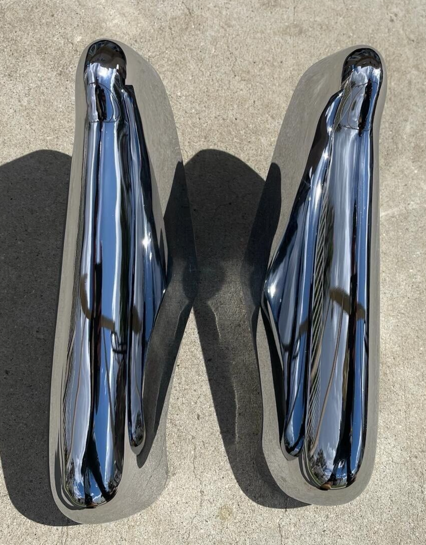 S FORD CUSTOM FRONT NEW CHROME PLATED BUMPER GUARDS 1952 OEM | eBay