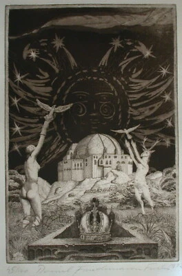 Daniel Friedemann FUCHS (g. 1950 Wien-) Nymphe mit Zentaur 1972. - Bild 1 von 4