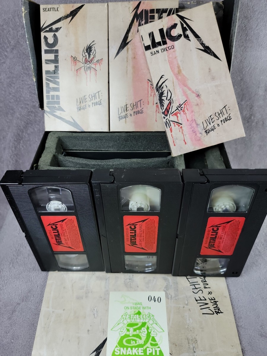 VINTAGE-Metallica Live Shit: Binge & Purge (VHS Box Set, 1993