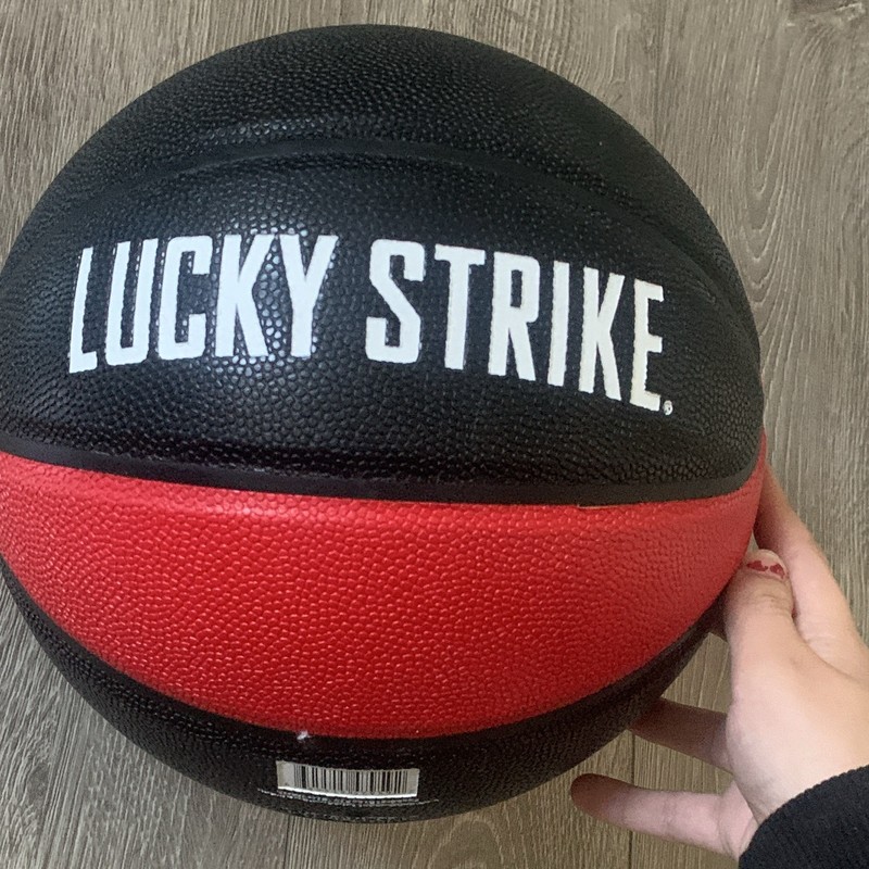 Lucky Strike Black/Red Basketball Ball for Basketball Sport/Activity