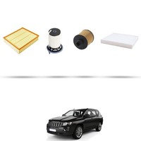Hoffcar Inspektions-Kit 4 Filter FüR Jeep Compass II 1.6 Multijet 96Kw Ab 2021
