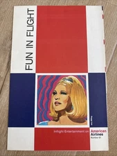 AMERICAN AIRLINES Fun In Flight #61 c1970 Fold-Out Entertainment Brochure 707