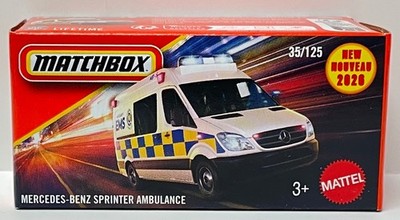 Matchbox Mercedes-Benz Sprinter Ambulance EMS Power Grabs #35 Diecast 1:64 2026