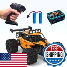 Remote Control Monster Truck 1:16 Scale 2.4GHz 20 km/h LED Headlights Orange