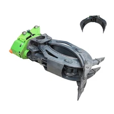 59" Excavator Rotating Log Grapple Bucket Attachment Hydraulic Grabber 5-10 Ton
