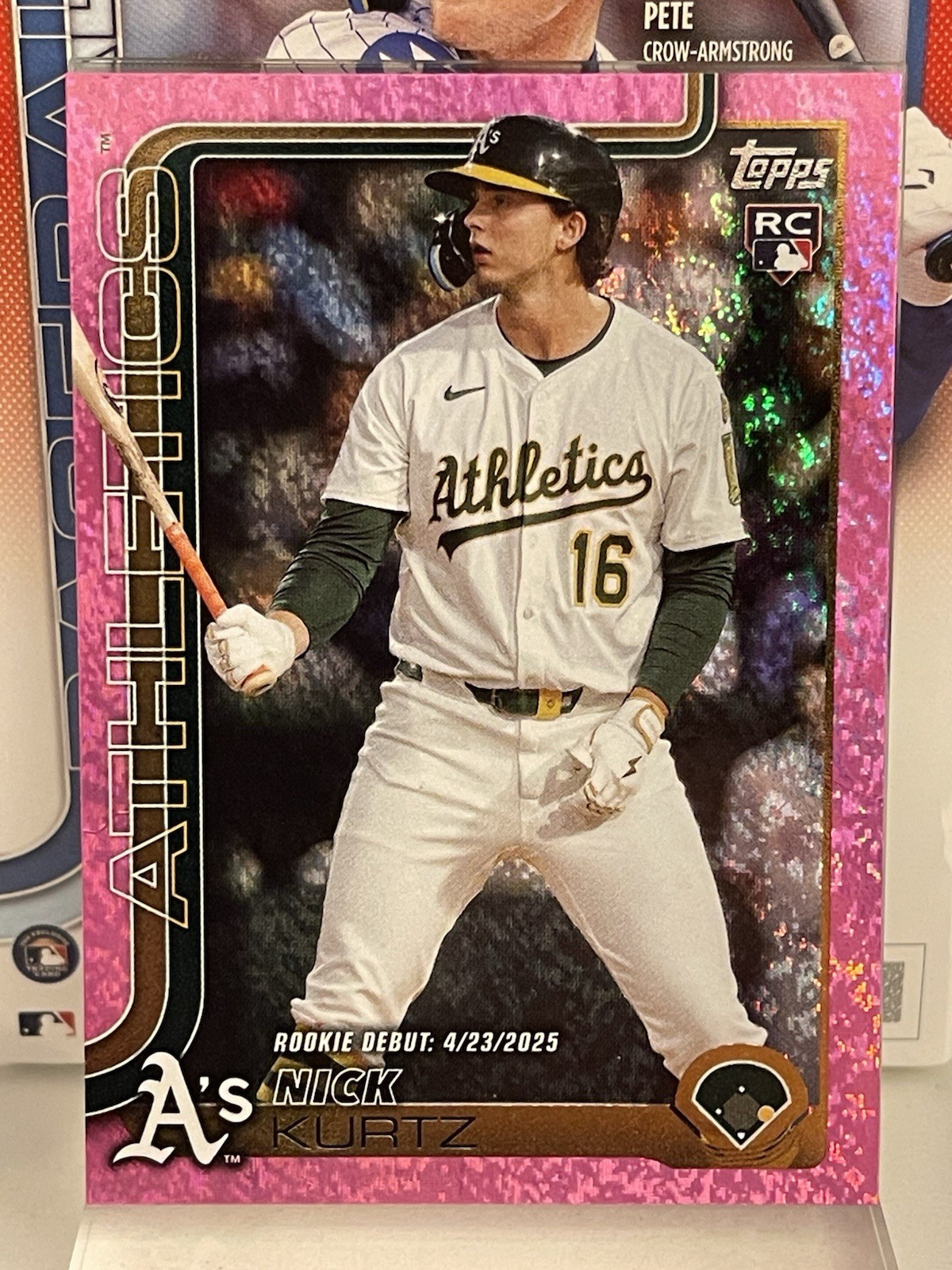 2025 TOPPS UPDATE - Nick Kurtz Rookie Debut #US197 - Pink Holo Foil - Athletics