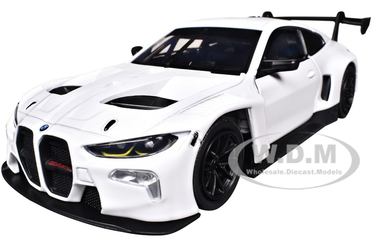 BMW M4 GT3 WHITE 1/24 DIECAST MODEL CAR BY MOTORMAX 79390 | eBay