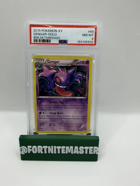 2015 POKEMON XY BREAKTHROUGH GENGAR #60 HOLO PSA 8 NM #164195502