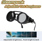 400vlens Men's Polarized Sunglasses - Steampunk & Round, UV Protection Eyewear