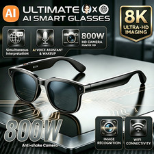 Smart AI Glasses with Camera, Simultaneous Tr...