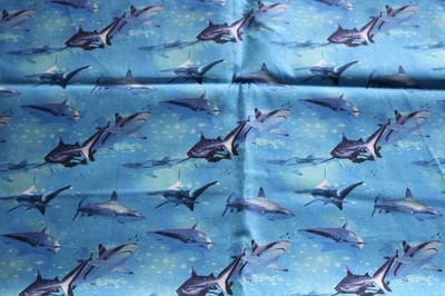 fabric Sharks 100 % cotton