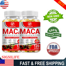Organic Maca Root 240 Capsules 10000mg, Peruvian Maca Extract for Men Women