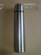 Casa Linga 1709-Thermos-/ Isolierflasche Edelstahl gebürstet, H: 33,5cm., 0,9L.