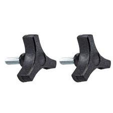 Plastic Knob Black 516 Inch Threaded Three Prong Handle 2 Inch Diameter Part