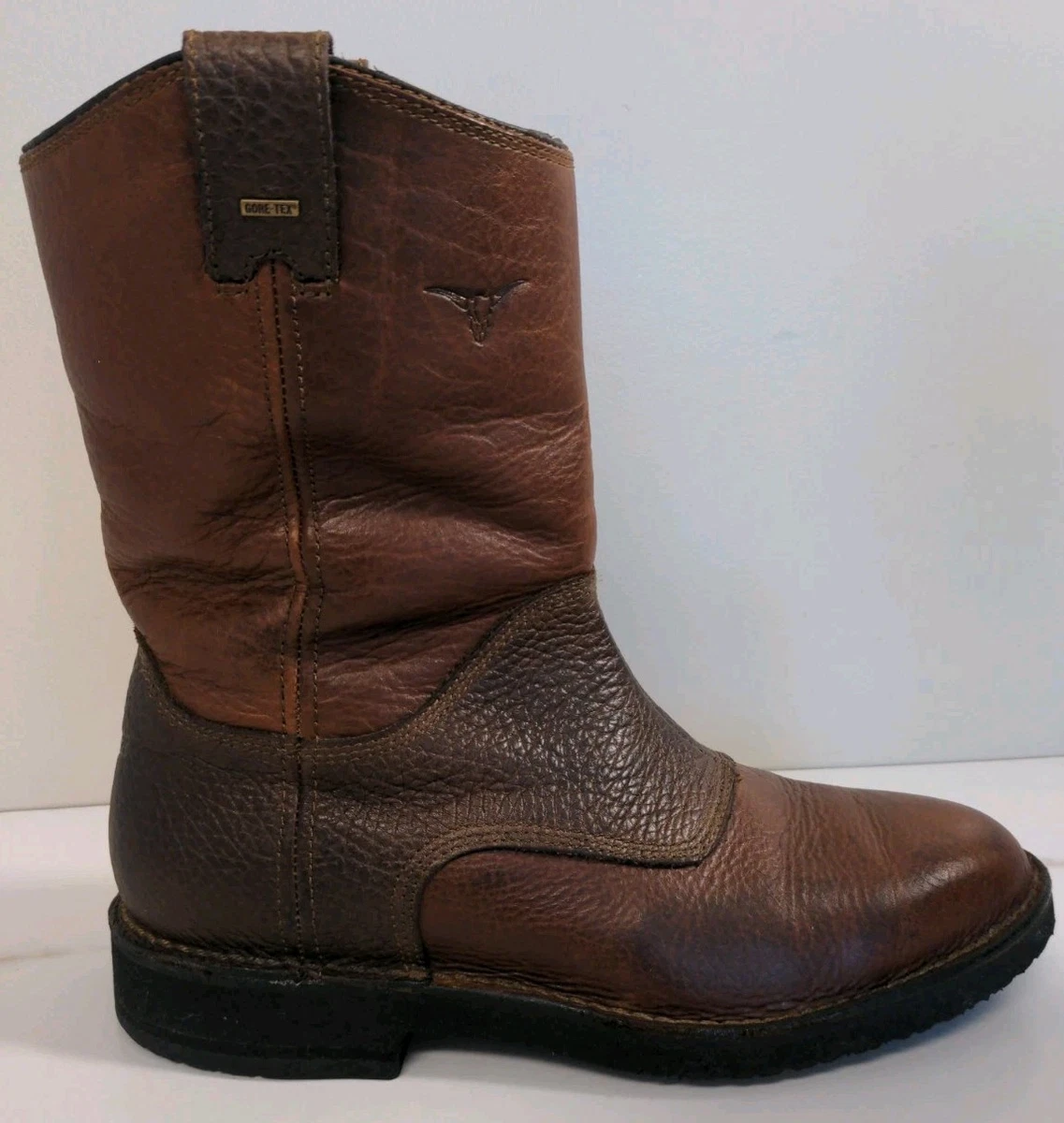 Danner Longhorn Wellington GTX Boots Men\'s 8.5 D Brown Leather Gore-Tex Pull On Danner Pronghorn 8 main image 2