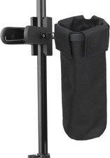 Clamp on Drum Stick Holder Drum Stick Nylon Container Bag Black for Drum Kit