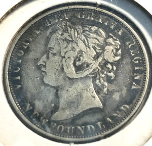 elf Canada Newfoundland 50 Cents 1898  Victoria   Silver  058  Small W