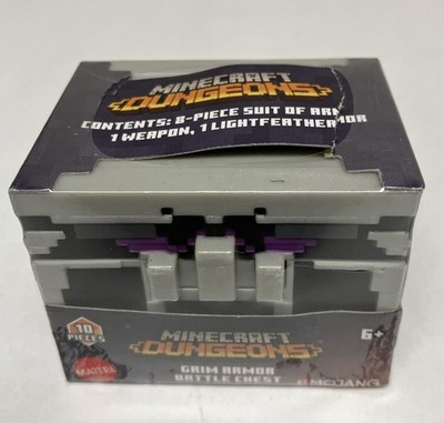 Minecraft Dungeons Battle Chest 10 pc set Grim Armor Mattel Mojang 2019